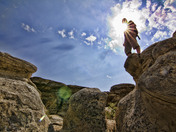 Hiking at Writing-on-Stone 