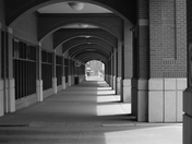 Archway over sidewalk