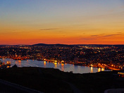 Sunset over the city