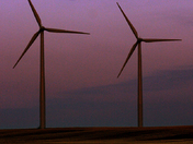 Windmills and full moon