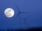 Windmills & full Moon
