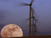 Windmills & full Moon