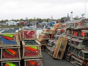 Lobster Traps stacked and ready, North Sydney, Cape Breton