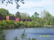 Passing CP Freight Train along the shores of the Bay of Quinte