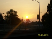 Sun setting on a Humid Evening