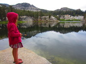 Fishing on Upper Twin Lake, Kaiser Wilderness