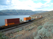 Train amongst the mountains