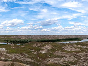 Dinosaur Park + Red Deer River panorama