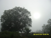 Sun spot and Fog off Duck lake