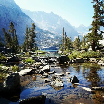 John Muir Trail out of Sabrina Drainage