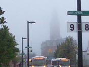 Fog over belleville city hall