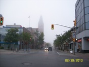 fog over downtown Belleville