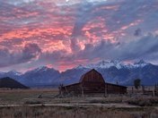 Sunset at the Moulton Barn 
