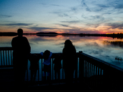 Plouffe Family watching sun go down