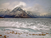 Lake Minnewanka in Winter