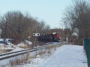 Approaching CP Holiday train Nov. 28, 2013