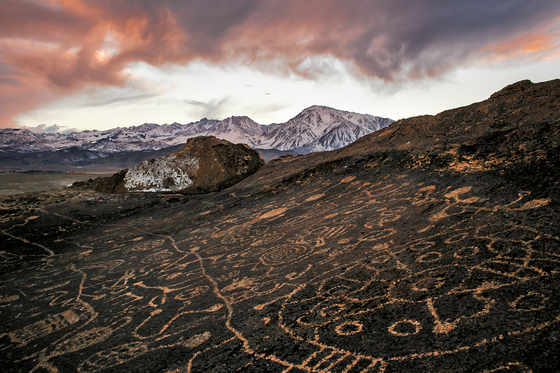 Bishop Petroglyphs and Sierras