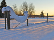 Hanging Snow Sculpture