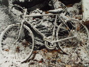 Bicycle in the snow