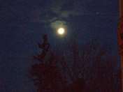 Full Moon at 7am over Belleville