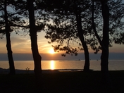 "Beach Sunset on the Lake"