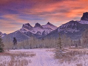 Sunset 3 Sisters Canmore