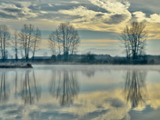Reflections on a misty morning