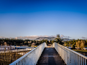Pedestrian bridge before Duncn in the Morning