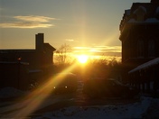 Sundown at belleville's Market square