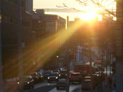 Sundown over Bridge street belleville