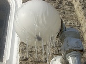 Ball of Icicles outside Bridge st. Church belleville