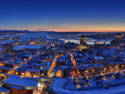 Sunrise over Quebec city