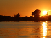 sunset on the lake