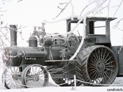Hoar frost on the old machinery