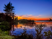 Sunset at the Waskesiu Lake