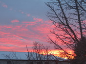 Setting Sun After Snowy Day