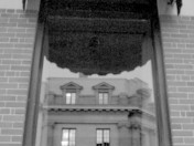 building in the window 