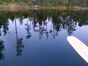 Reflections from a canoe
