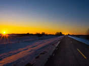 Prairie setting sun.