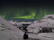Aurora over Bow Lake