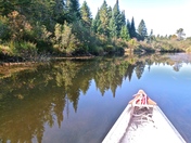 Reflection from a canoe 1