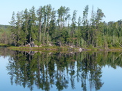 Reflections from a canoe 