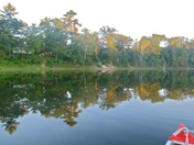 Reflections from a canoe 