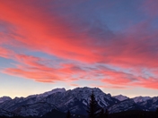 A mountain sunset in Banff National Park