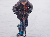 Snow can't stop him!