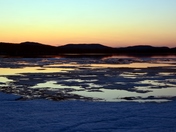 Sunset over the river