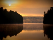 Algonquin Sunrise Kisk Entrance Northern Ontario