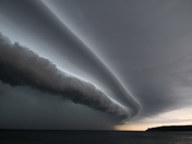 Shelf cloud over Georgian Bay at Lions Head