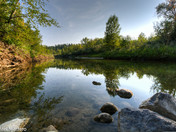 Evening reflection at Fish Creek Stream 
