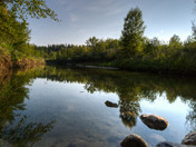 Evening reflection at Fish Creek Stream 